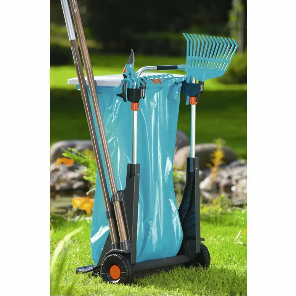 Carrello di Trasporto Per Giardino Versatile Carriola Sacchi Integrata Con Ruote
