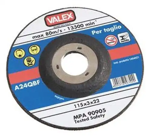 Disco Abrasivo Taglia Metalli 115MM Taglio Metallo Circolare Valex