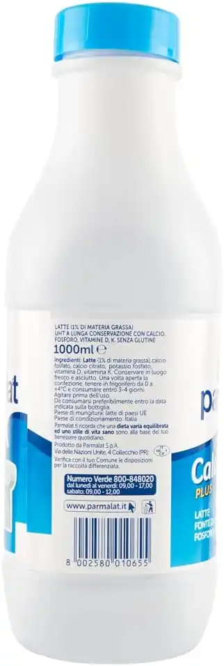 6x Parmalat Latte UHT Calcium Plus 1% di Grassi 6x1lt