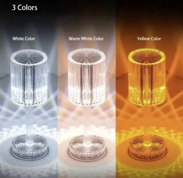 Lampada da Tavolo da Scrivania RGB Accensione Touch Effetto Cristallo PM-016