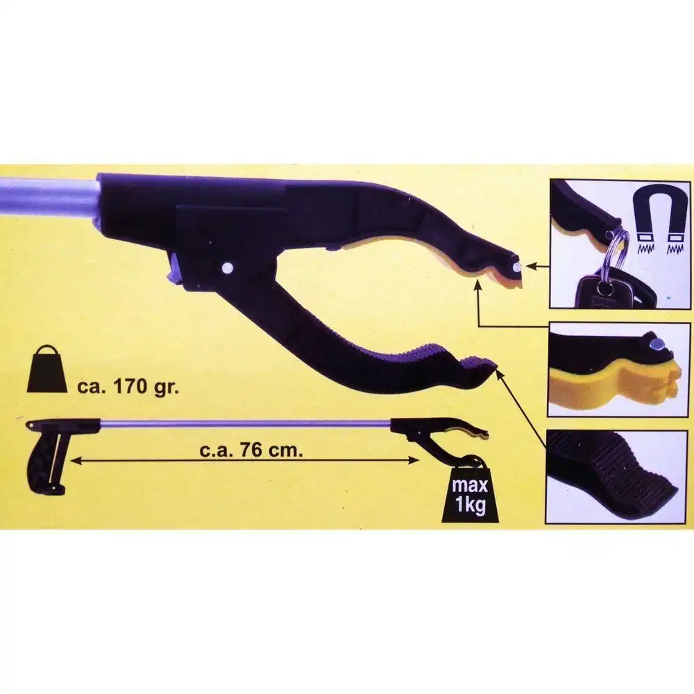 Braccio Pinza Lunghezza 76 Cm In Alluminio Prendi Oggetti Con Calamita Kinzo
