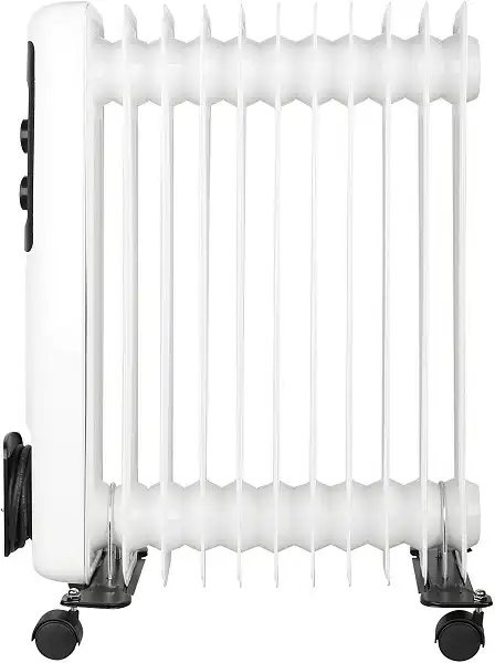 Tristar Radiatore Elettrico ad Olio con 11 Elementi 2000W con Ruote Piroettanti
