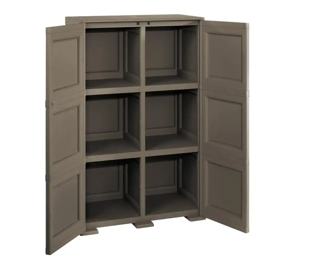 Tontarelli Armadietto Armadio Doppia Anta Con 3 Moduli Wenge' 79x43x125 Cm