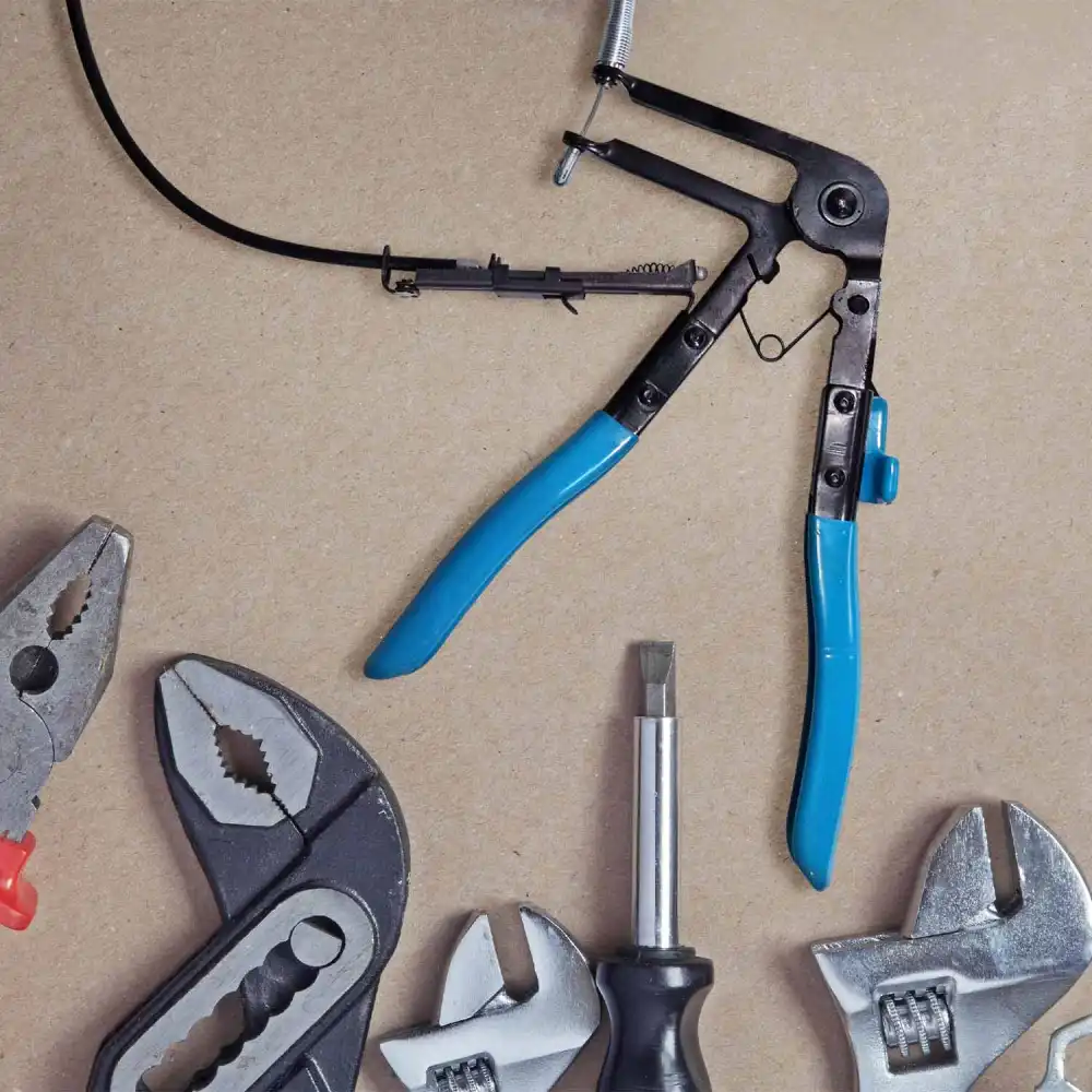 Pinza Per Fascette Con Prolunga Flessibile a Testa Orientabile 360 Gradi