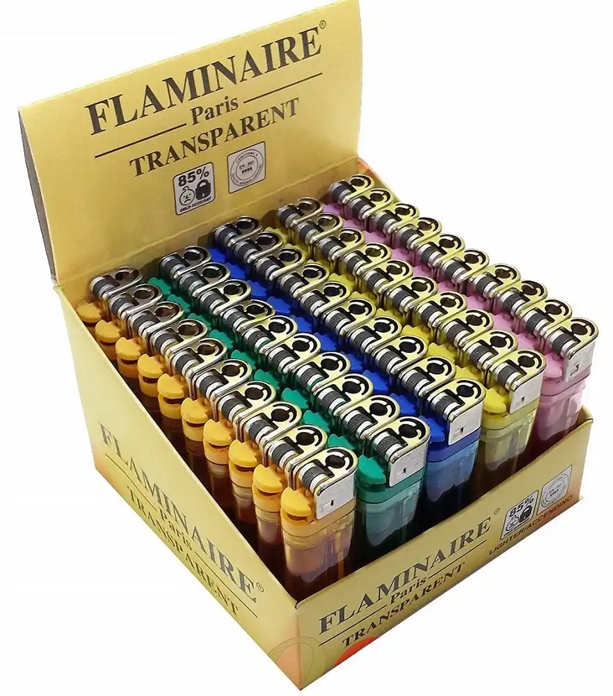 Flaminaire Paris Accendino Trasparente Box Da 50 Accendini Pietrina