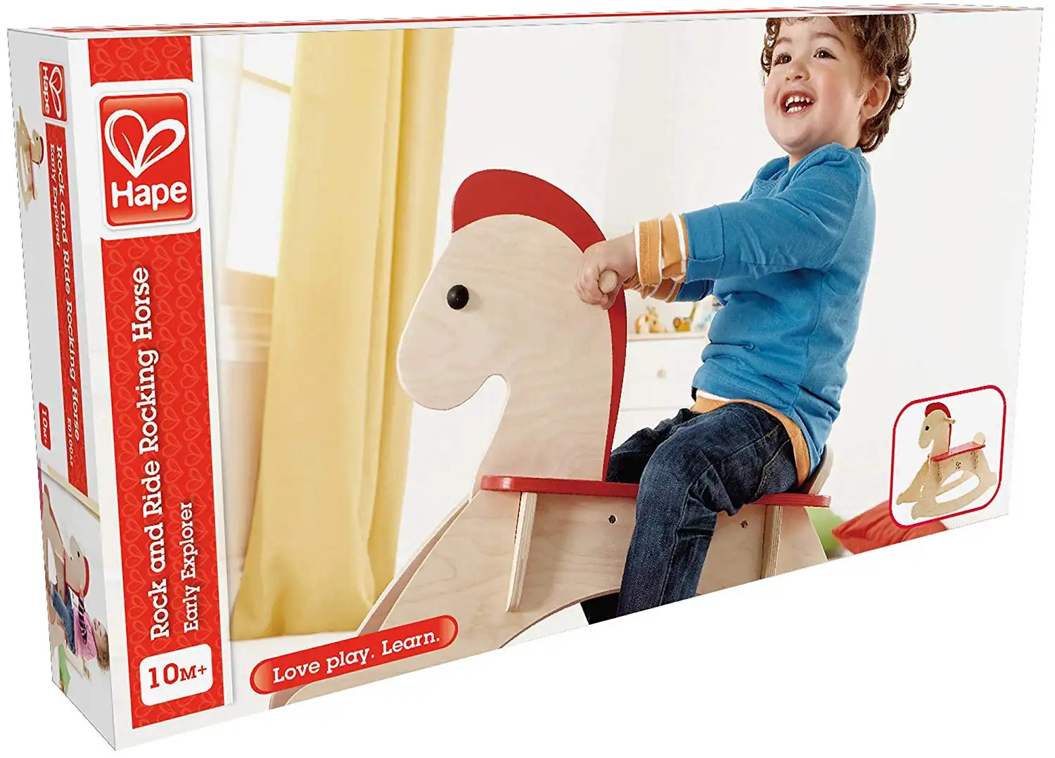 Cavalluccio Cavallo Cavallino a Dondolo in Legno Trotto Galoppo Gioco Bambini