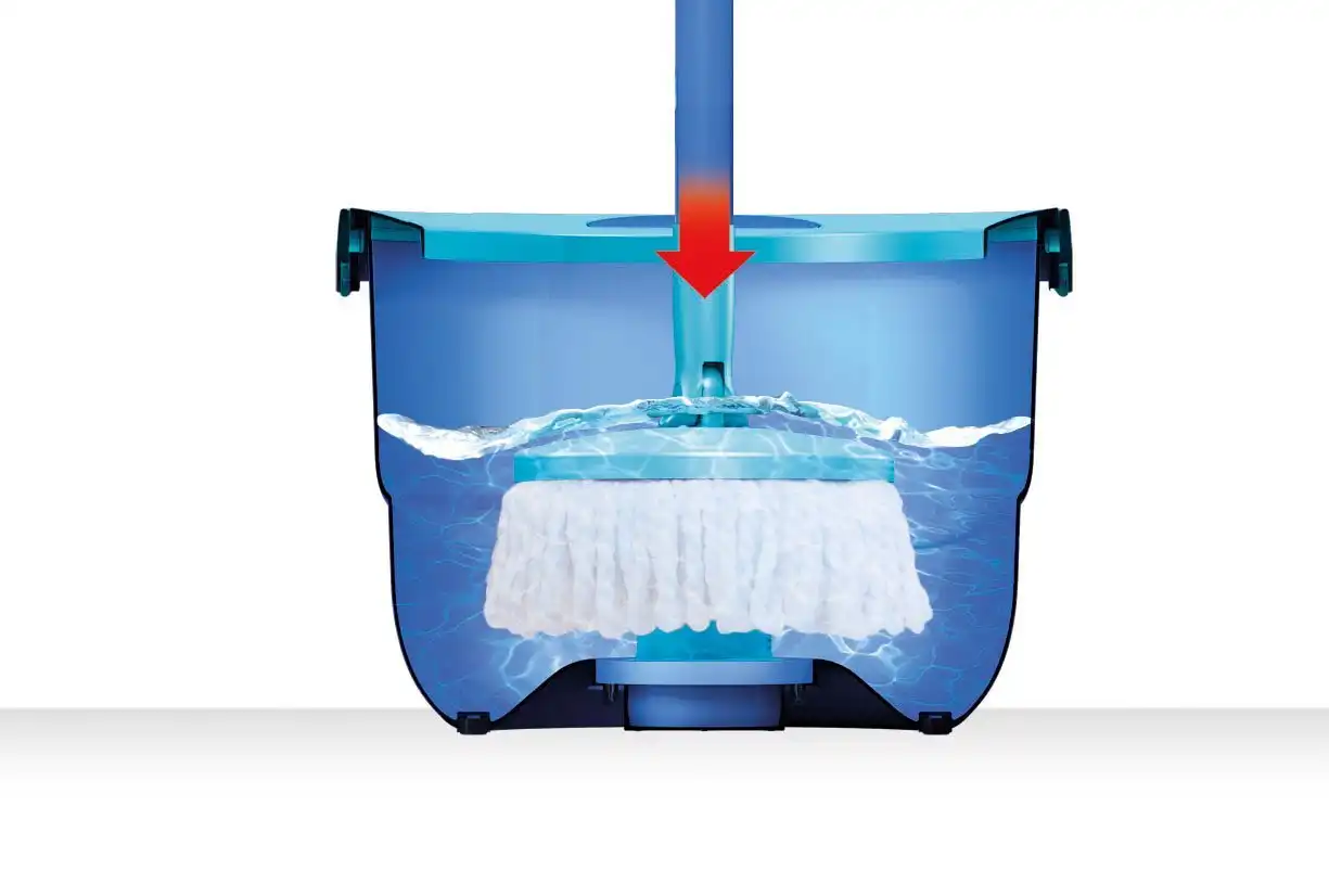 Spontex Mop Rotante Lavapavimenti Full Action System Plus Strizzatore E Secchio