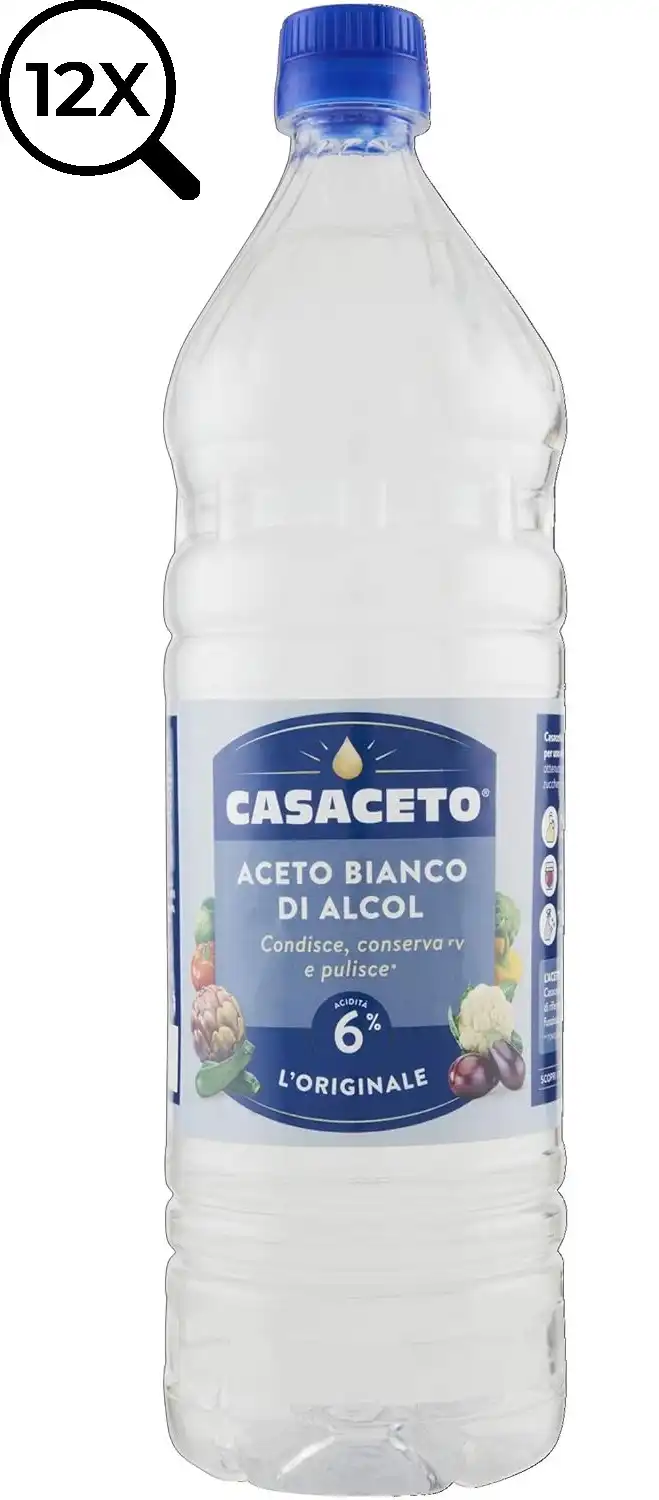 12x De Nigris 1889 Casaceto Aceto Bianco di Alcol 12 Confezione da 1075 Grammi