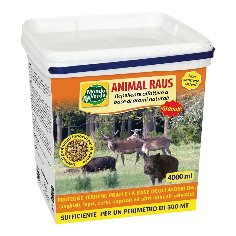 Repellente Per Animali Selavatici Animal Raus in Granuli 4000ml Fino a 500mt