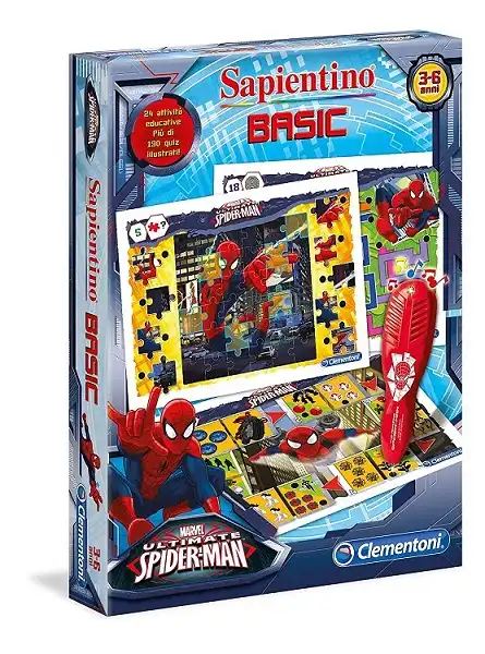 Sapientino penna basic marvel spiderman clementoni educativo piu di 200 quiz