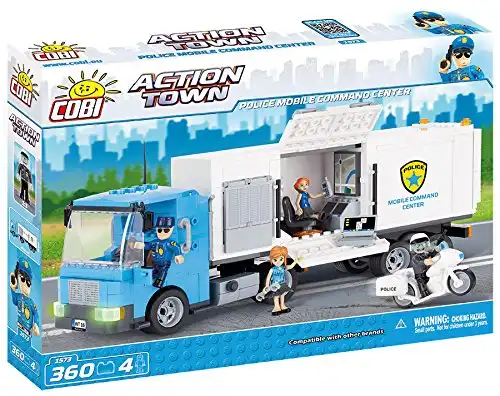 COBI 1573 - Set Costruzioni Police Mobile Command Center Bianco