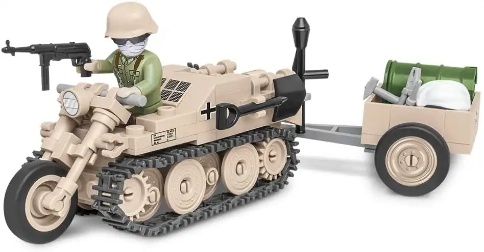 Set Costruzioni Cobi Veicolo Militare Kettenkrad 176 pz + 1 Personaggio Eta' 3+