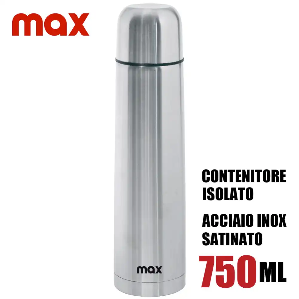 Thermos Thermos Caraffa Acciaio Inox Bevande Contenitore Termico 750 ml Max Casa