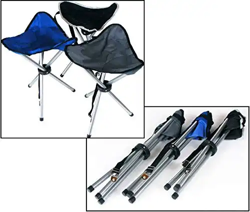 Sedia Seggiolino Sgabello Pieghevole Da Campeggio Camping Pesca Caccia Blu