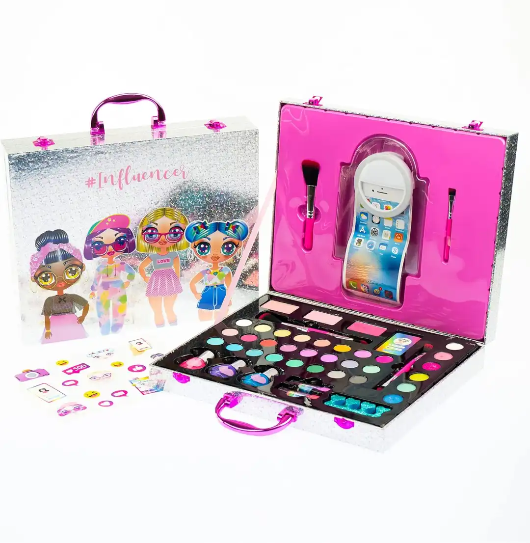 Influencer Selfie Ring Case Valigetta Make Up & Unghie Scintillante Età 6+