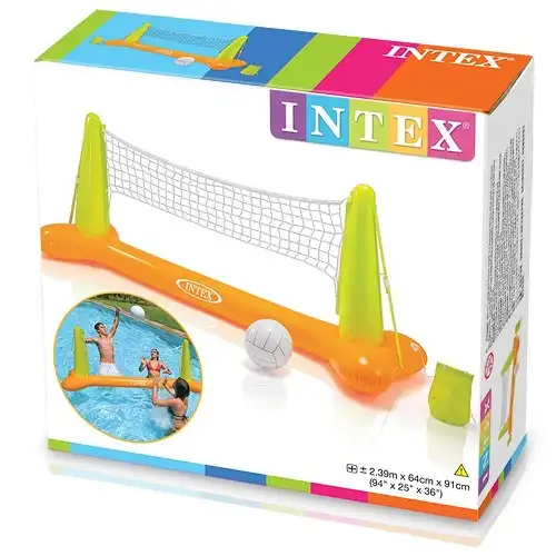 Intex Rete Con Pallone Da Pallavolo Volley In Acqua Gonfiabile Per Gioco Mare