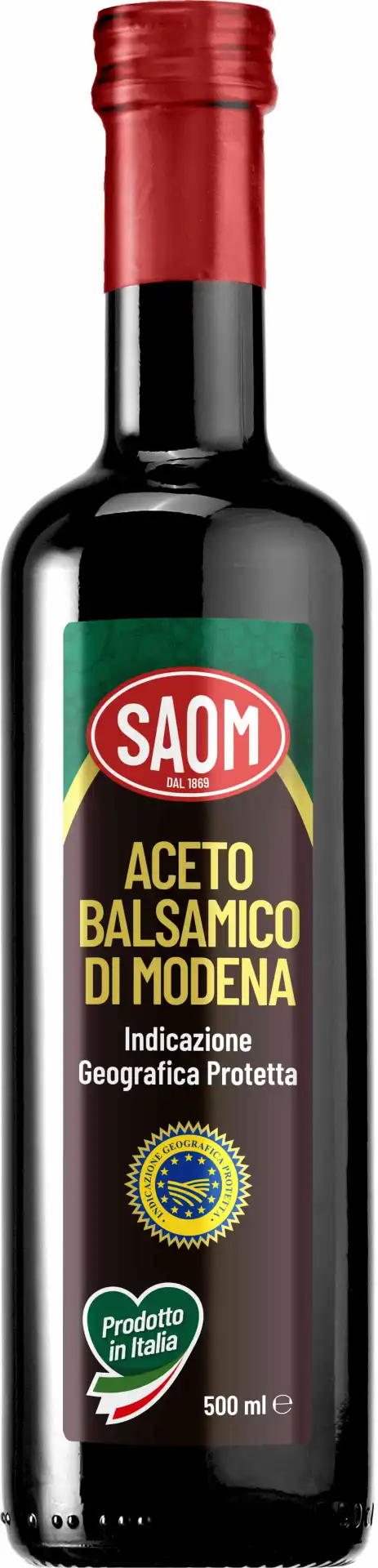 12x Saom Aceto Balsamico di Modena Igp da 500ml x 12pz Ideale per Insaporire