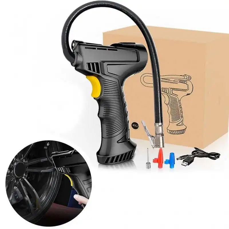 Compressore ad Aria Ricaricabile Portatile Auto 120W Gonfiatore Pneumatici 12V