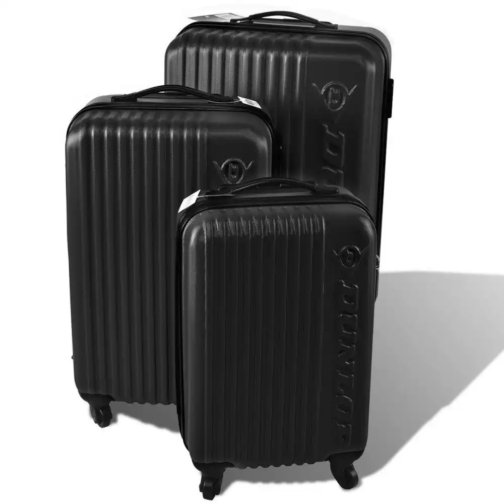 Set di 3 Valigie a Mano Tris Valigia in Abs Combinazione e Ruote 18/22/26 Nero