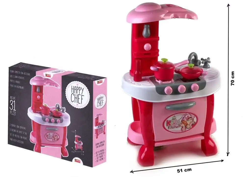 Cucina Giocattolo Per Bambine Con Accessori Forno Luci Suoni Altezza 73 Cm