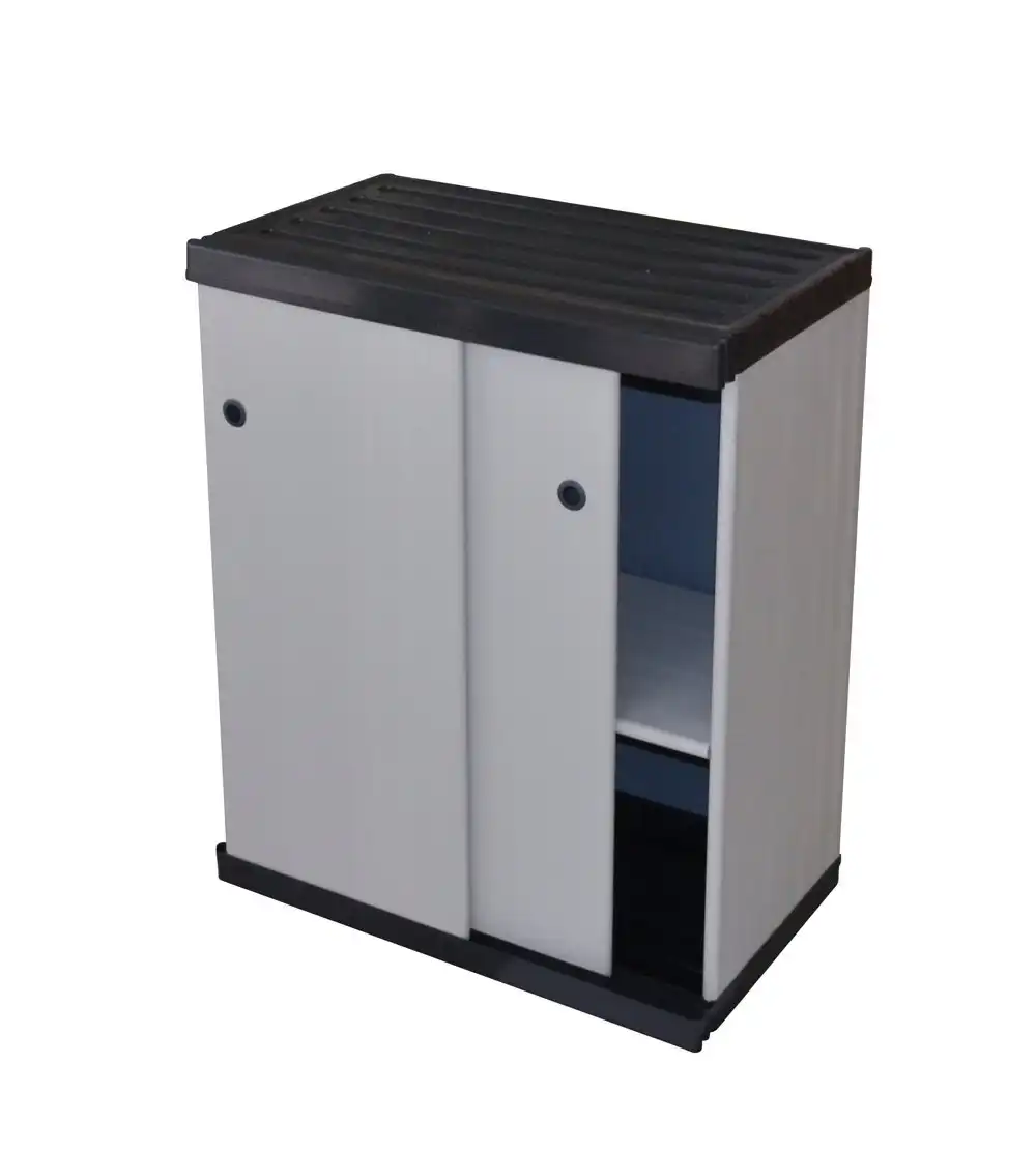 Armadio Basso Con Ante Scorrevoli in PVC Mobiletto Antiruggine Interno Esterno