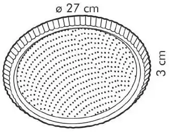 Delicia Stampo Crostata Diametro 28 cm Antiaderente Resistente Alte Temperature