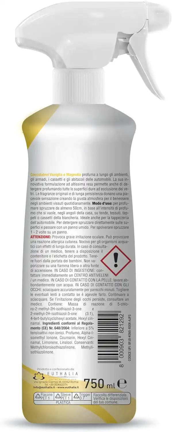 3x Coccolatevi Essenza Deodorante Per Ambienti Vaniglia e Magnolia 750ml 3821292