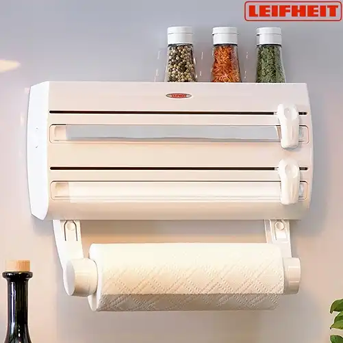 Porta Rotolo Portarotolo A Parete Da Cucina Per 3 Rotoli Scottex Carta Alluminio