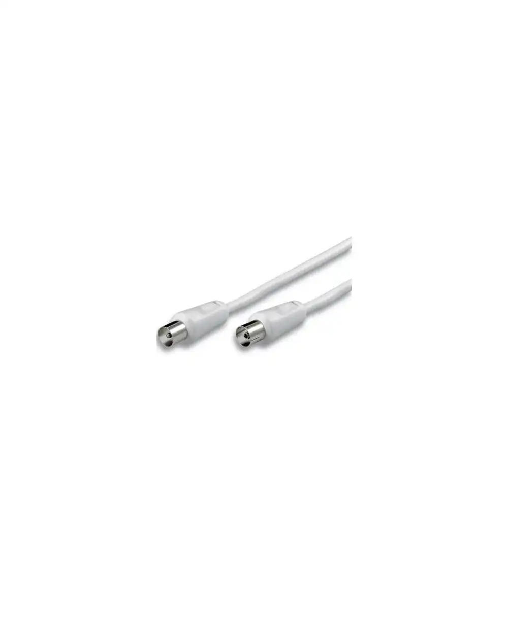 Cavo Antenna per TV Digitale Terrestre Maschio/Femmina 5 metri Bianco LCD HD