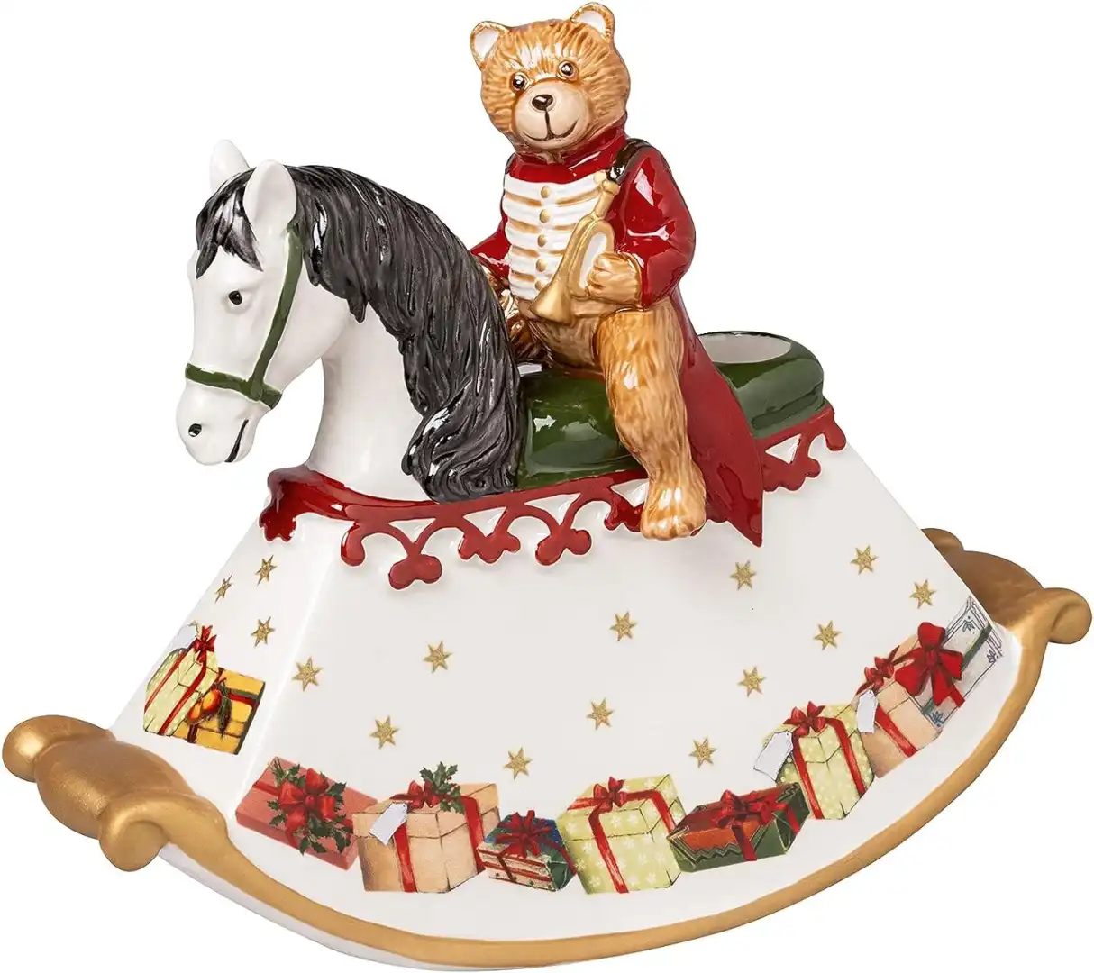 Decorazione Natale Cavallo a dondolo Portacandela Villeroy & Boch Christmas Toys