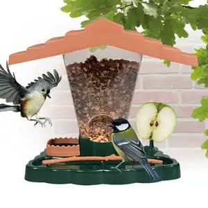 Casa Mangiatoia per Uccelli Uccello Volatili per Esterno Casa Giardino 25x18cm