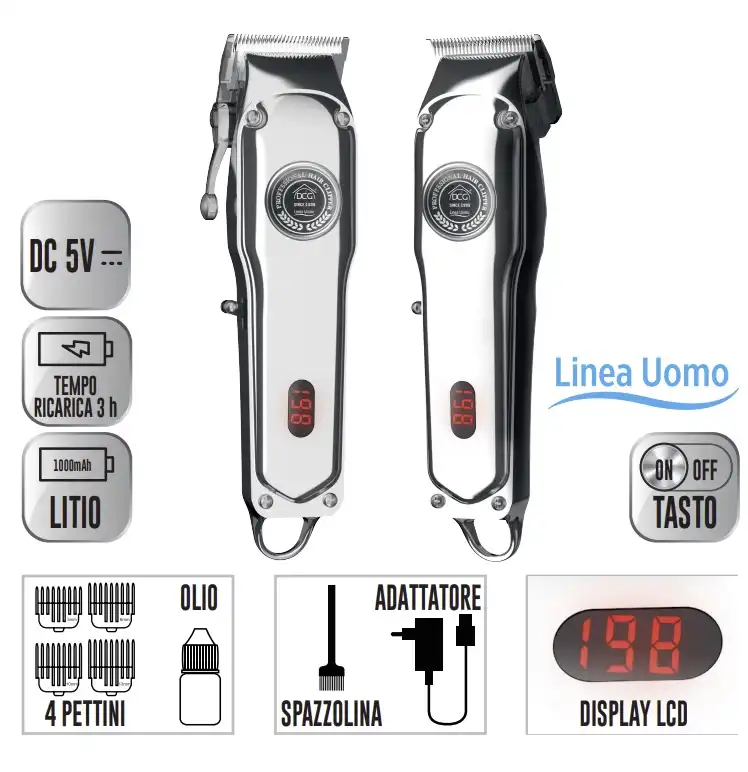 Tagliacapelli Regola Barba Rasoio Elettrico Professionale Tagliacapelli Uomo