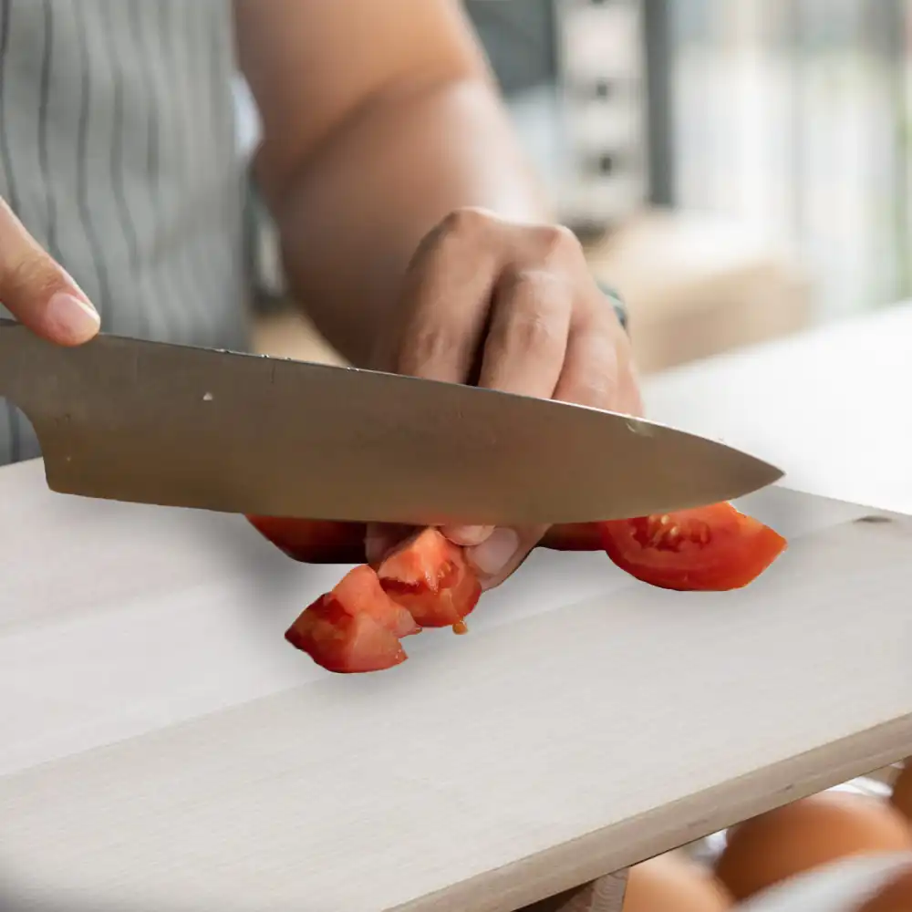 Tagliere Lungo Con Manico in Legno di Faggio 77x30 Cm Pizza e Antipasti