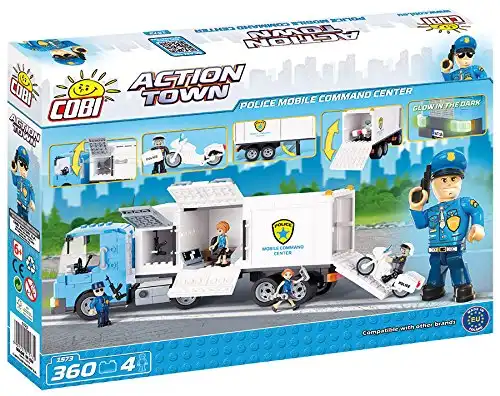 COBI 1573 - Set Costruzioni Police Mobile Command Center Bianco