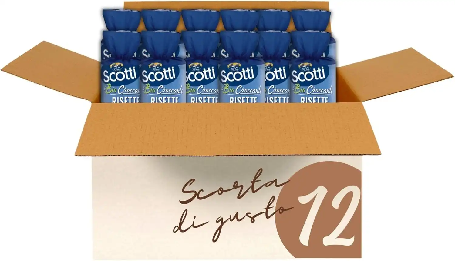 12x Riso Scotti - Risette 100 % Riso Gallette di Riso Senza Glutine Bio 12x150gr
