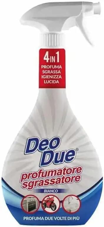 3x Deo Due Spray Profumatore Sgrassatore Fragranza Bianco da 600ml x 3 Pezzi