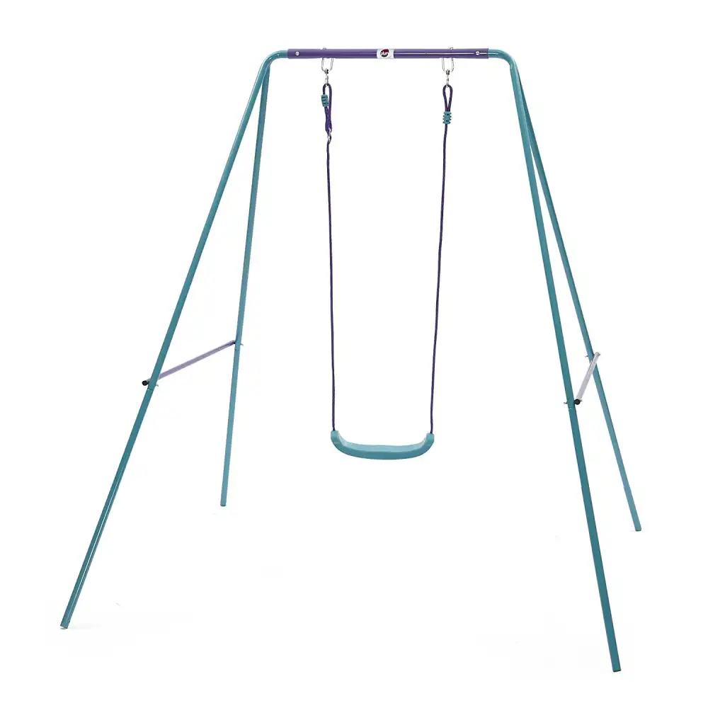 Altalena in Metallo per Esterni Esterno Giardino Sedile Regolabile 171x164x181cm
