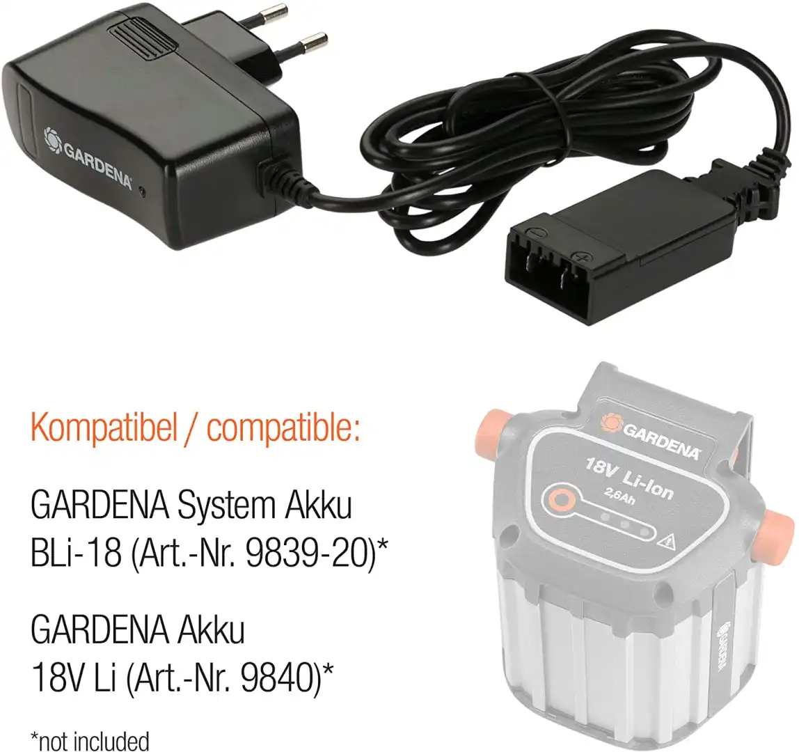 Caricatore Caricabatterie Per Batterie 18V Intercambiabile Per Gardena System
