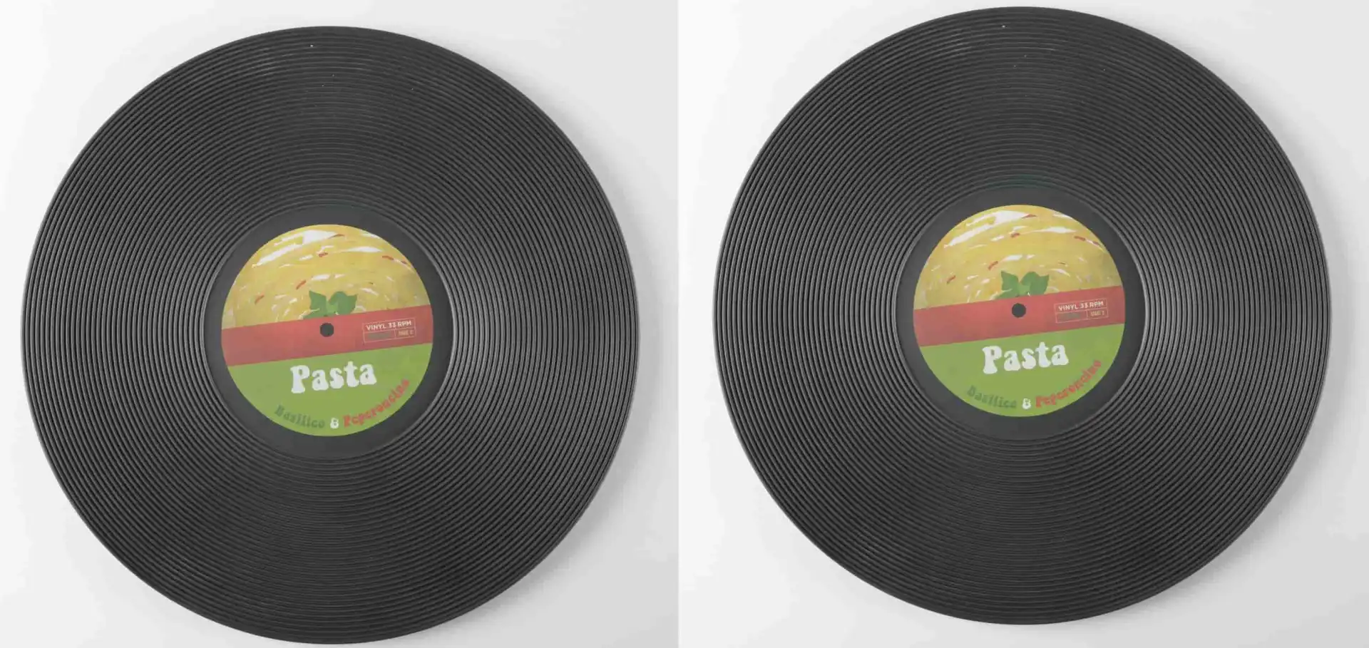 Set di 2 Sottopentola Poggia Pentole in Silicone Modello CD Vinile 31 cm Nero