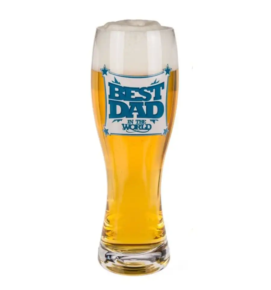 Boccale Bicchieri per Birra da 750ML in Vetro per Festa Regalo Best Dad Papa'