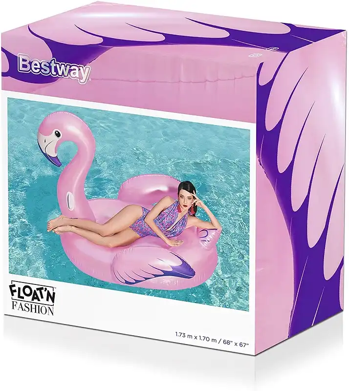 Fenicottero Fashion Luxury Cavalcabile Gigante 173x170cm Isola Rosa Bestway