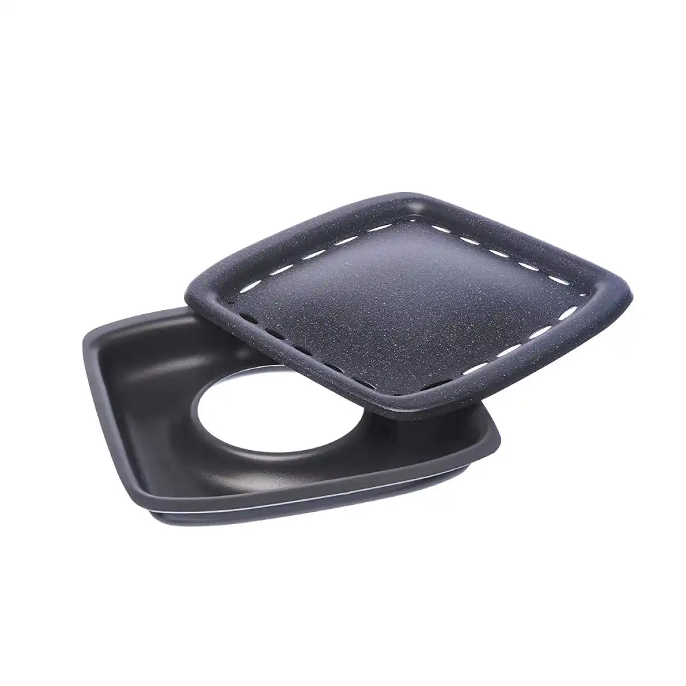 Set Bistecchiera Piastra No Smoke Moneta Etnea Cottura Senza Fumo Senza Grassi