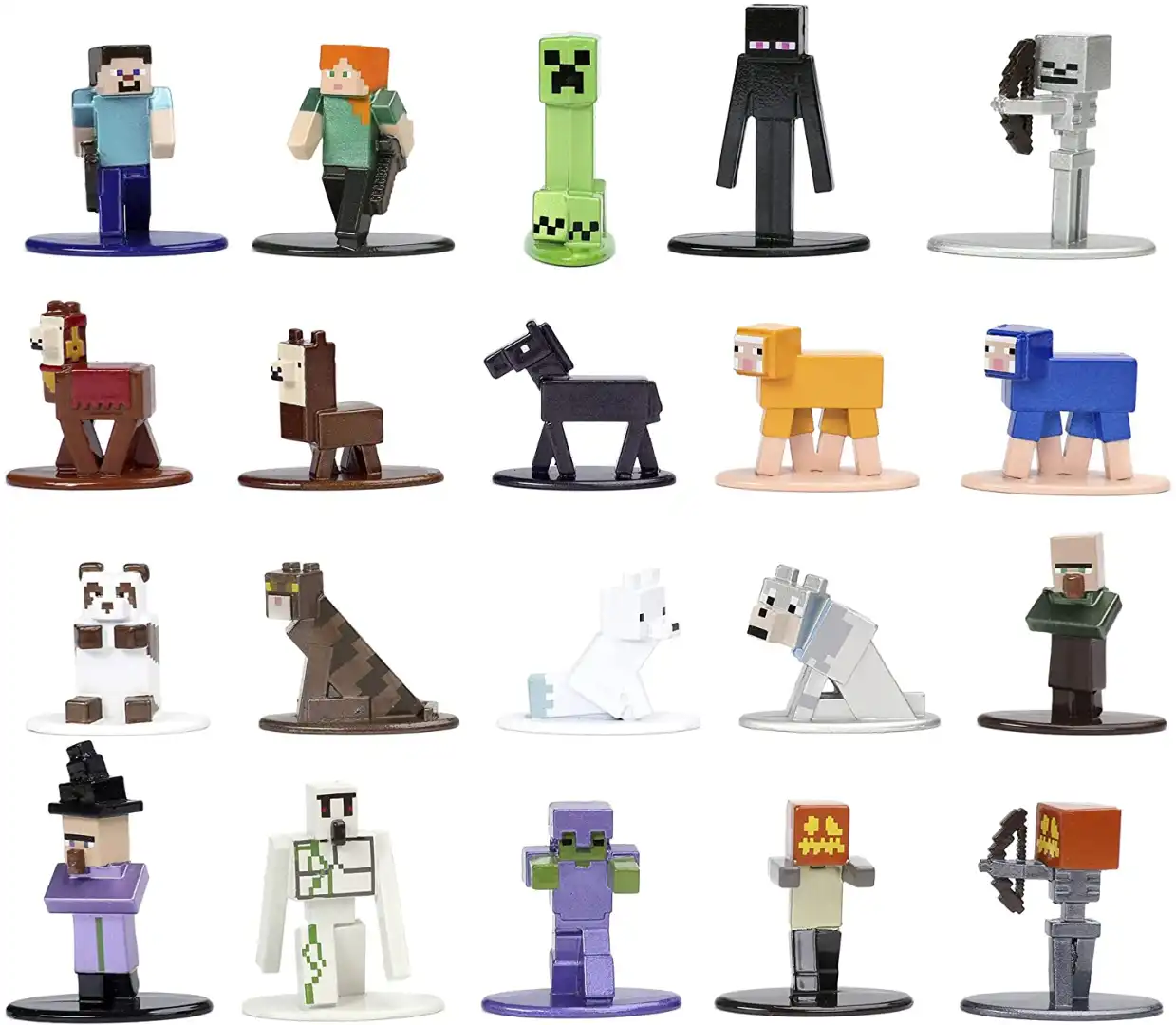 Minecraft Giftpack 20 Personaggi in Metallo da Collezionare in Die-Cast 4 cm