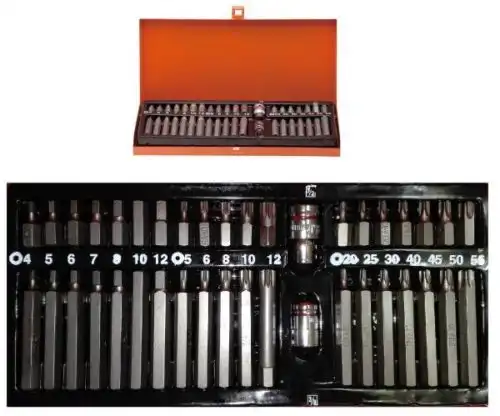 Set di chiavi inserti 40 pezzi torx esagonali e mille righe x bulloni spanati