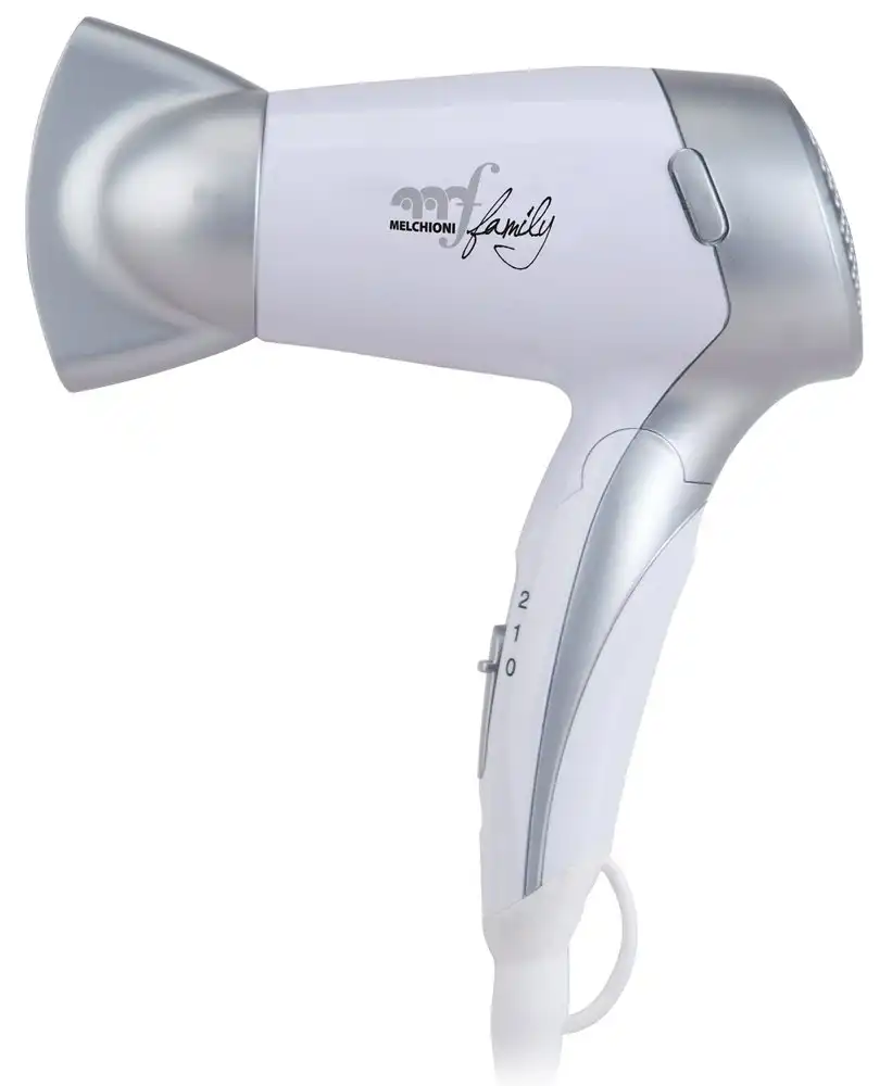 Melchioni Handy Style Asciugacapelli Da Viaggio Manico Pieghevole 1200W 115-230V