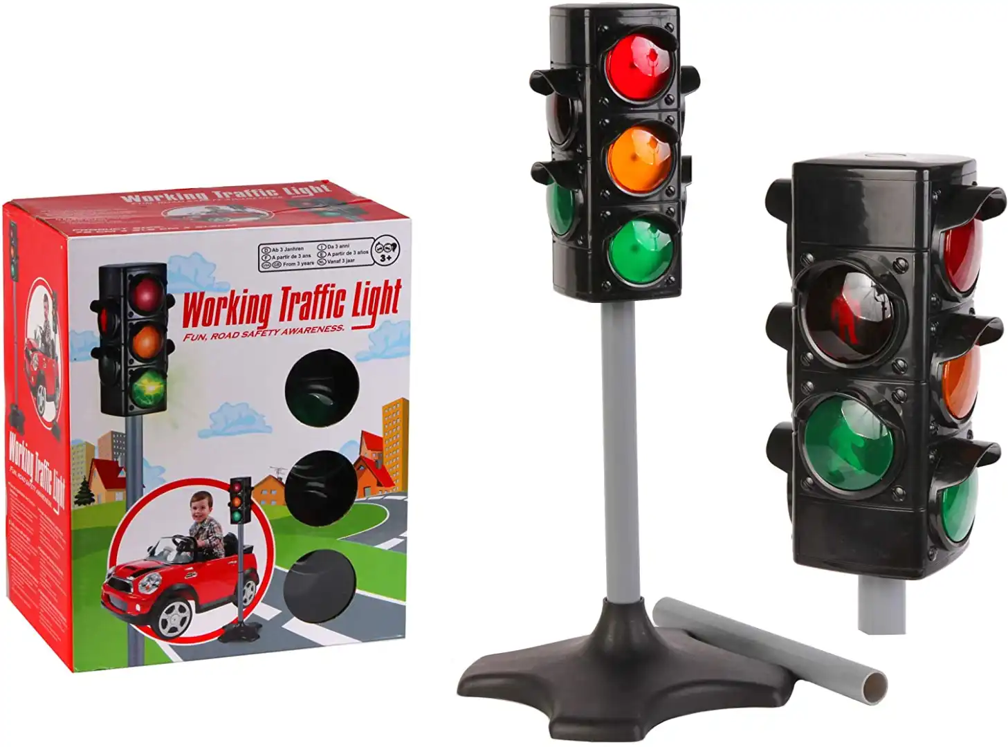 Gioco per Bambini Semaforo Elettronico con Luci e Suoni Funzione Realistica 73cm