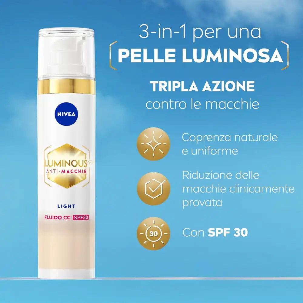 NIVEA Cellular Luminous630 Fluido CC SPF 30 40ml Crema Colorata Viso