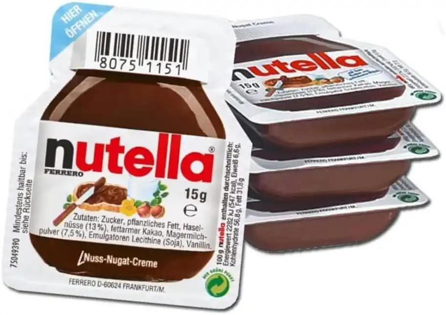 Nutella Monoporzione 120 pezzi da 15 gr Crema Spalmabile alla Nocciola 80946458