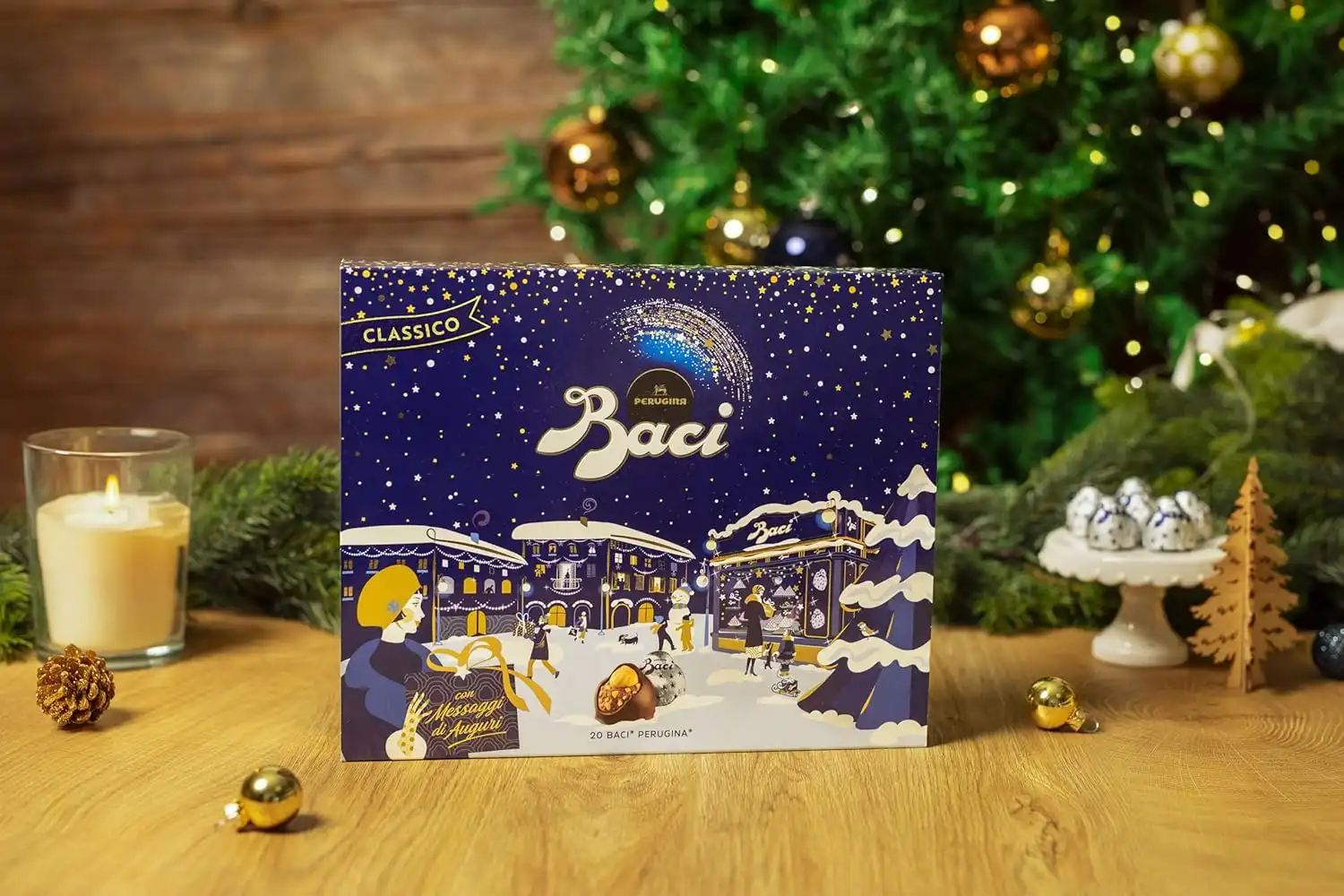 Baci Perugina Cioccolatini Fondenti Ripieni al Gianduia Scatola Regalo 250g