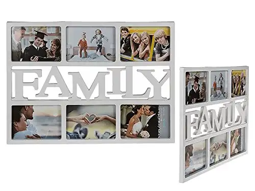 Portafoto Porta Foto in Plastica Ricordi Famiglia 6 Fotografie Fotografia 10x15